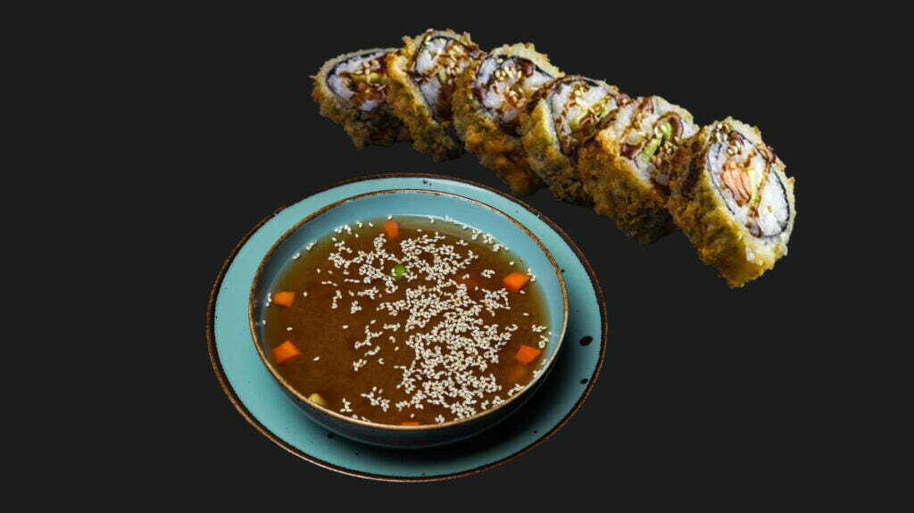 Hotroll Salmon (6 vnt.) + Miso sultinys su daržovėmis