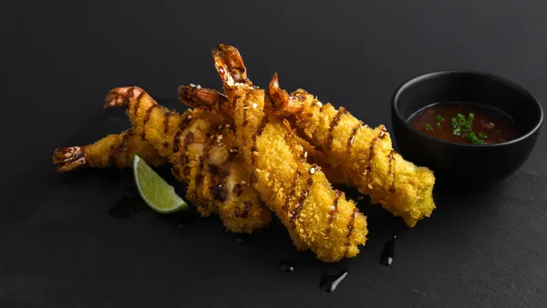 Tempura traškios krevetės